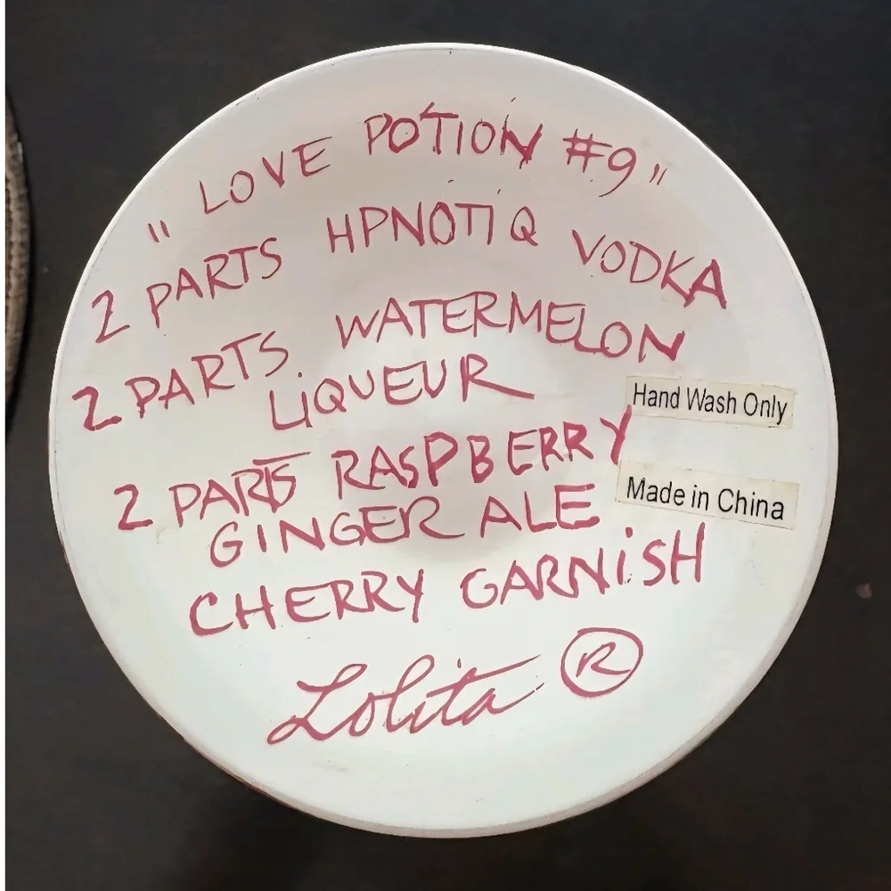 RETIRED Lolita Love Potion #9 Martini Glass - Picture 2 of 4